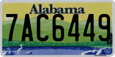 AL license plate 7AC6449