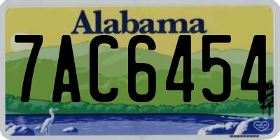 AL license plate 7AC6454