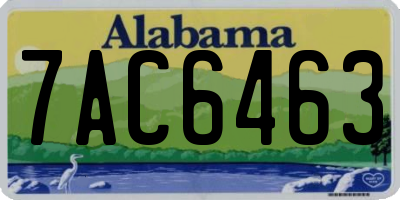 AL license plate 7AC6463