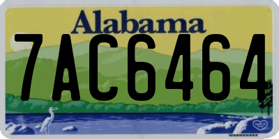 AL license plate 7AC6464