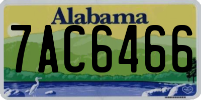 AL license plate 7AC6466