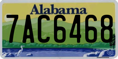 AL license plate 7AC6468