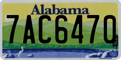 AL license plate 7AC6470