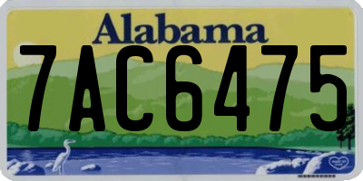 AL license plate 7AC6475