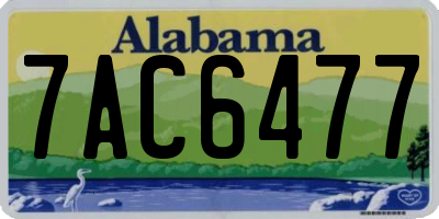 AL license plate 7AC6477