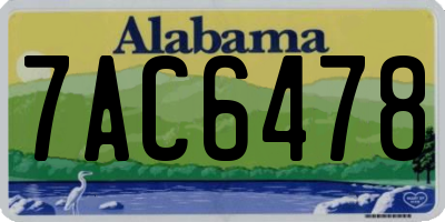 AL license plate 7AC6478