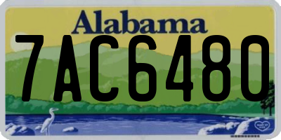 AL license plate 7AC6480
