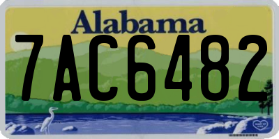 AL license plate 7AC6482