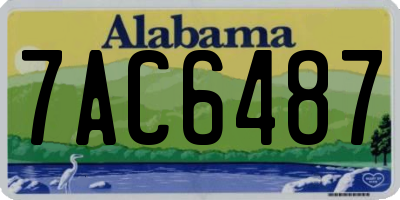 AL license plate 7AC6487