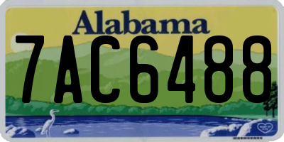 AL license plate 7AC6488