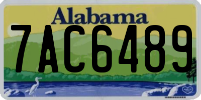 AL license plate 7AC6489