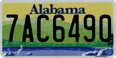 AL license plate 7AC6490