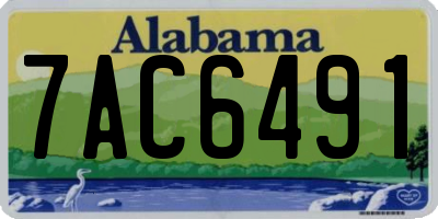 AL license plate 7AC6491