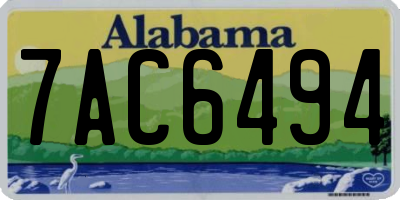 AL license plate 7AC6494