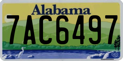AL license plate 7AC6497