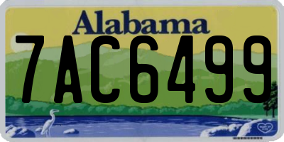 AL license plate 7AC6499