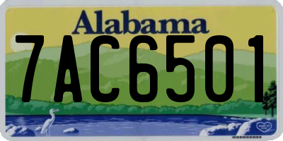 AL license plate 7AC6501