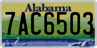 AL license plate 7AC6503