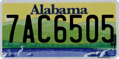 AL license plate 7AC6505