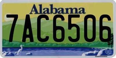AL license plate 7AC6506