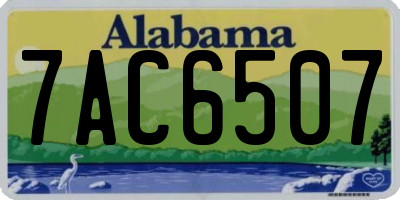 AL license plate 7AC6507