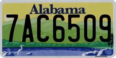 AL license plate 7AC6509