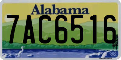 AL license plate 7AC6516