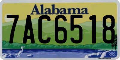 AL license plate 7AC6518