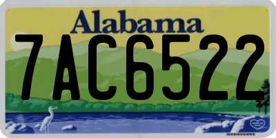 AL license plate 7AC6522