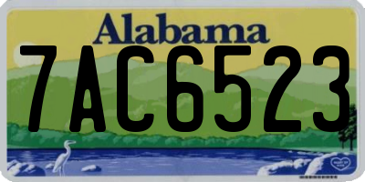 AL license plate 7AC6523