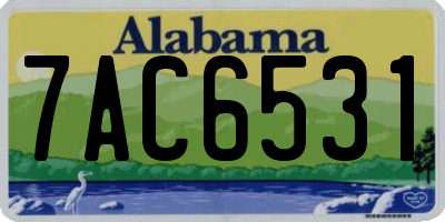 AL license plate 7AC6531