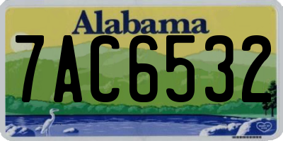 AL license plate 7AC6532