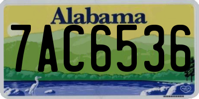 AL license plate 7AC6536