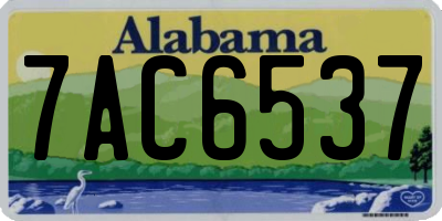 AL license plate 7AC6537