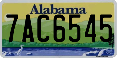 AL license plate 7AC6545