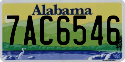 AL license plate 7AC6546