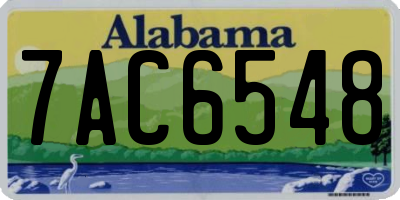 AL license plate 7AC6548