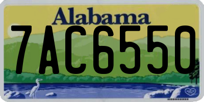 AL license plate 7AC6550