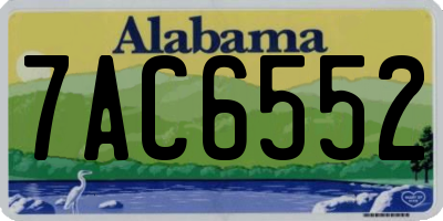 AL license plate 7AC6552