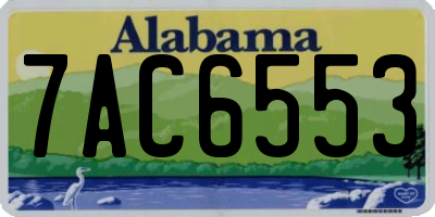 AL license plate 7AC6553
