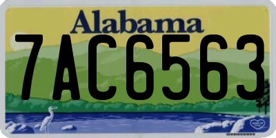 AL license plate 7AC6563