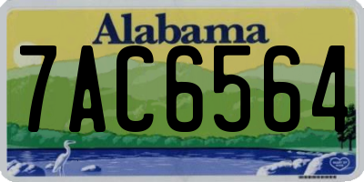 AL license plate 7AC6564