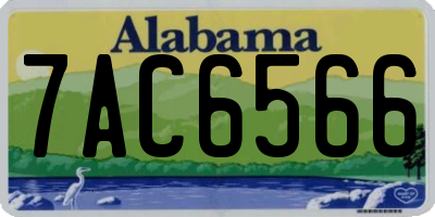 AL license plate 7AC6566