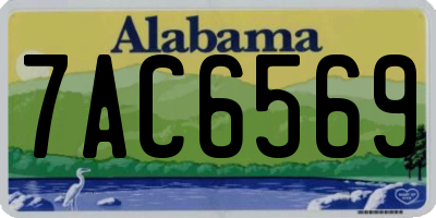 AL license plate 7AC6569