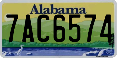 AL license plate 7AC6574