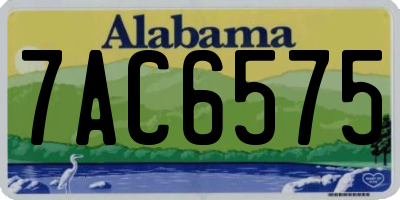 AL license plate 7AC6575