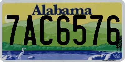 AL license plate 7AC6576
