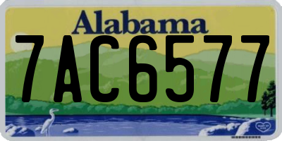 AL license plate 7AC6577