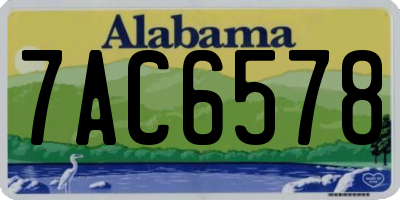 AL license plate 7AC6578