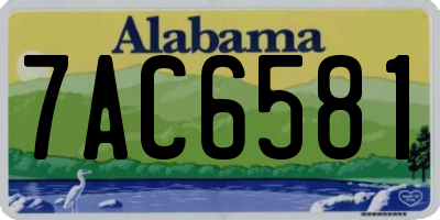 AL license plate 7AC6581